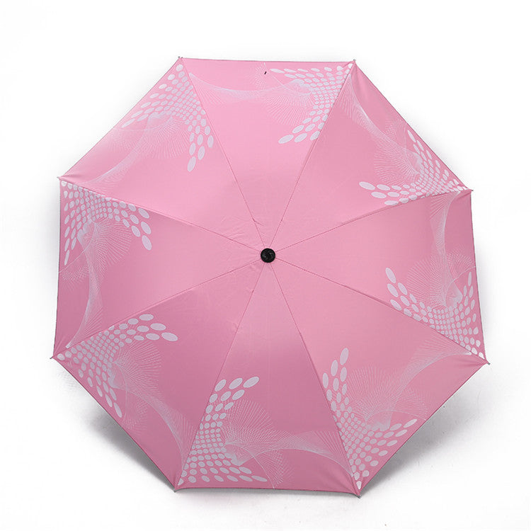 UV Protection Folding Umbrella Black Coated 3-Fold Umbrella