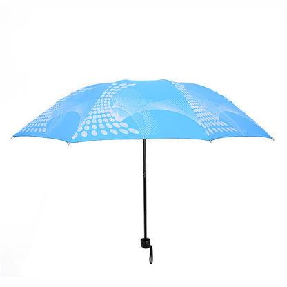 UV Protection Folding Umbrella Black Coated 3-Fold Umbrella