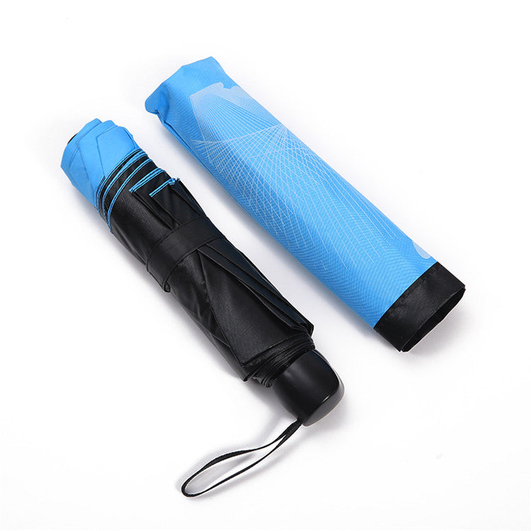 UV Protection Folding Umbrella Black Coated 3-Fold Umbrella
