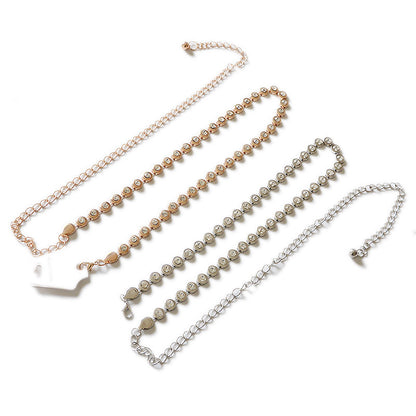 Double Silver Belly Dance Waist Chain