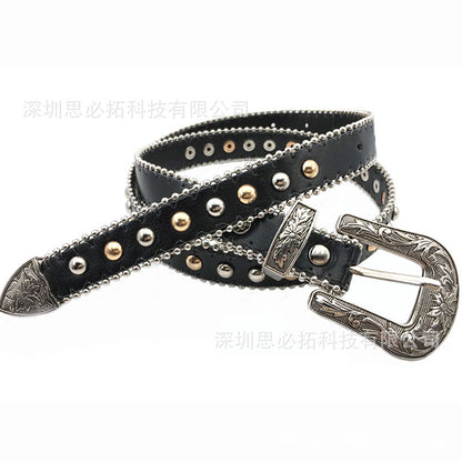 Belt metal spikes