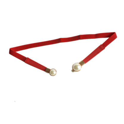 Belt Double Pearl Inlaid Buckle