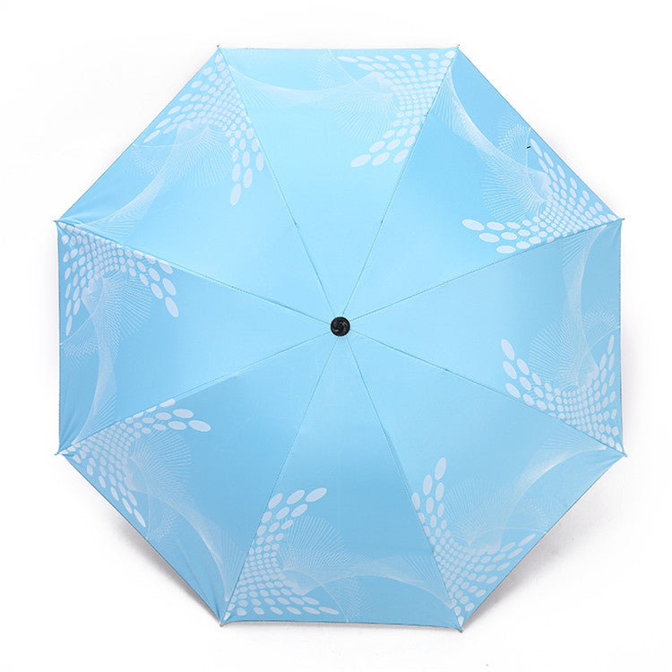 UV Protection Folding Umbrella Black Coated 3-Fold Umbrella