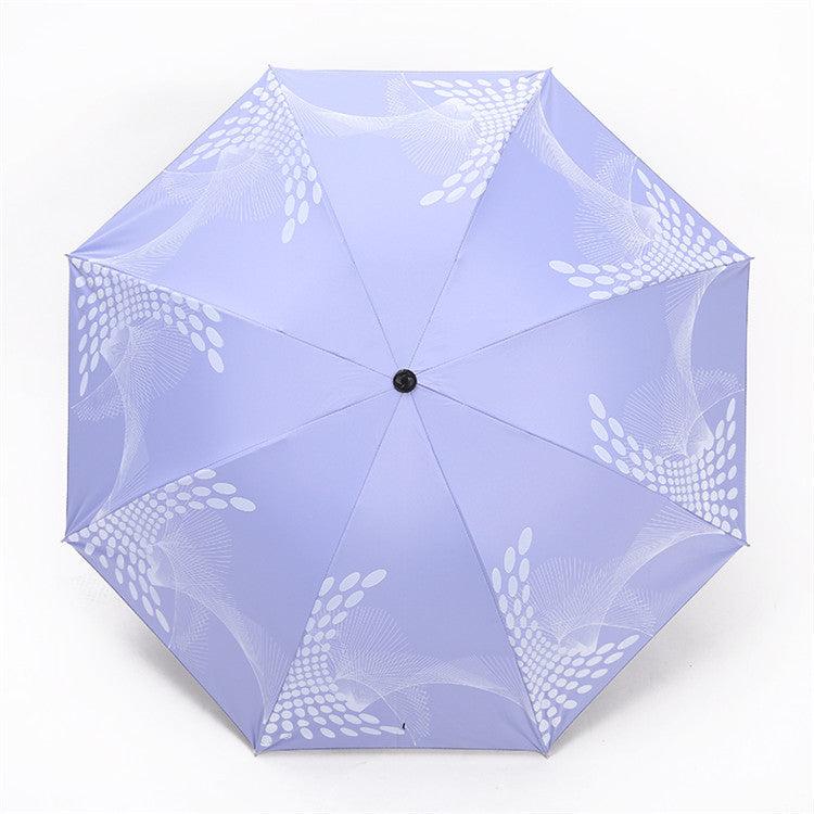 UV Protection Folding Umbrella Black Coated 3-Fold Umbrella
