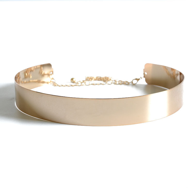 Full metal slim belt gold