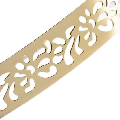 Full metal slim belt gold