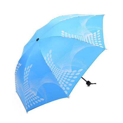 UV Protection Folding Umbrella Black Coated 3-Fold Umbrella