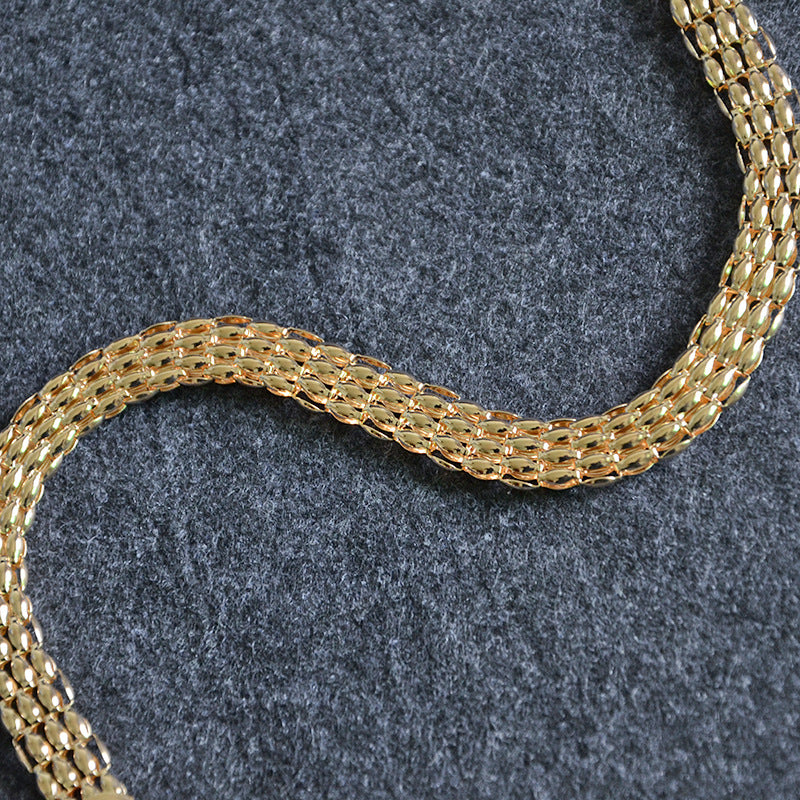 Flower rhinestone inlaid decorative waist chain