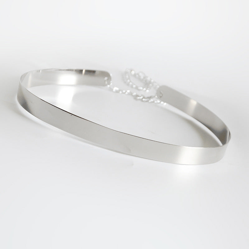 Full metal slim belt gold