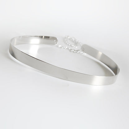 Full metal slim belt gold