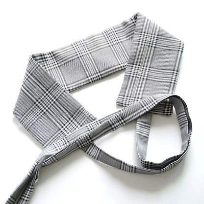 Plaid Wide Belt Bow Strap