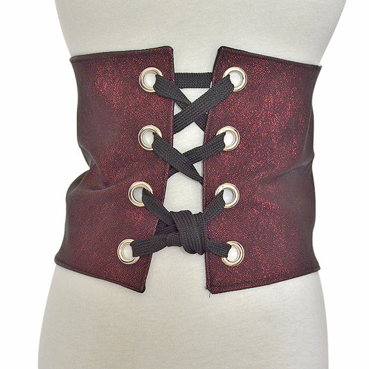 Sequin Textured Strap Wide Belt