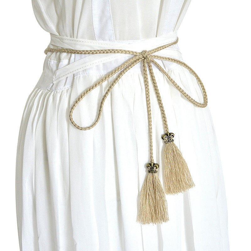 Handwoven thin belt, stylish