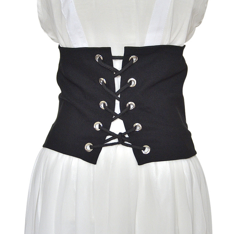 Bow Strap Wide Cotton Belt