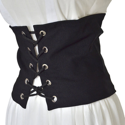 Bow Strap Wide Cotton Belt