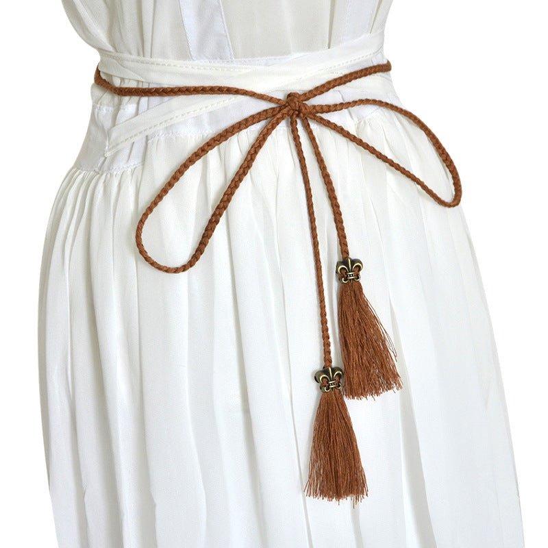 Handwoven thin belt, stylish