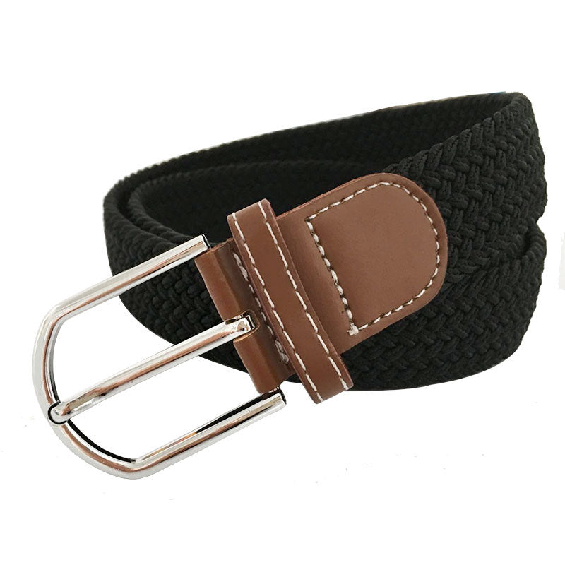 Elastic, woven elastic canvas belt