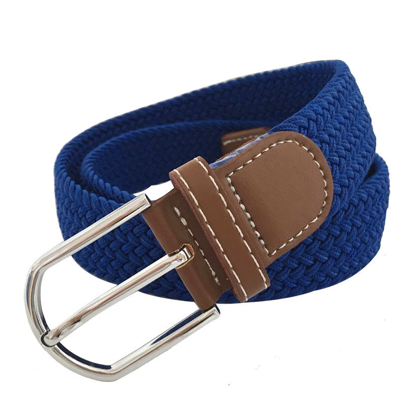 Elastic, woven elastic canvas belt