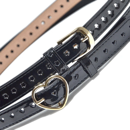 Heart-shaped pin buckle PU imitation leather belt