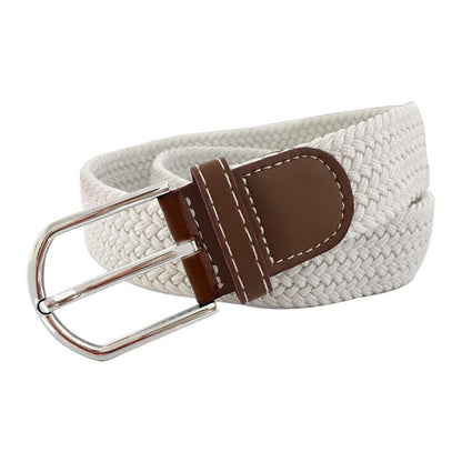 Elastic, woven elastic canvas belt