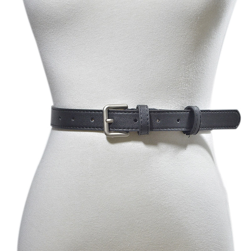 Sewing thread buckle belt simple imitation leather