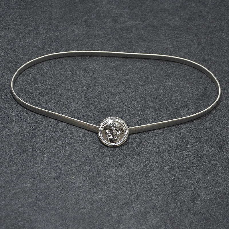 Head metal spring waist chain