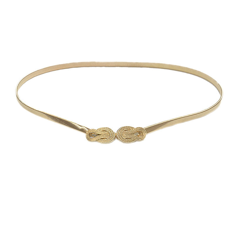 Cloud pair buckle elastic chain thin belt