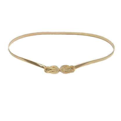 Cloud pair buckle elastic chain thin belt
