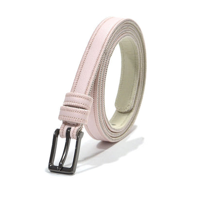 Decorative gun black buckle car stitching thin belt