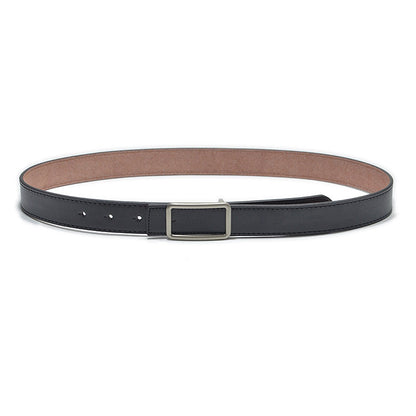 Faux leather sewn belt, women's