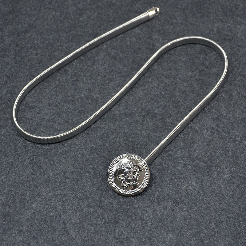 Head metal spring waist chain