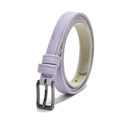 Decorative gun black buckle car stitching thin belt