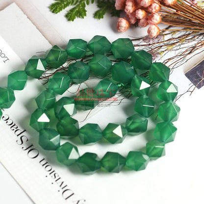 Agate diamond cut rhombus beads loose beads