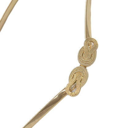 Cloud pair buckle elastic chain thin belt