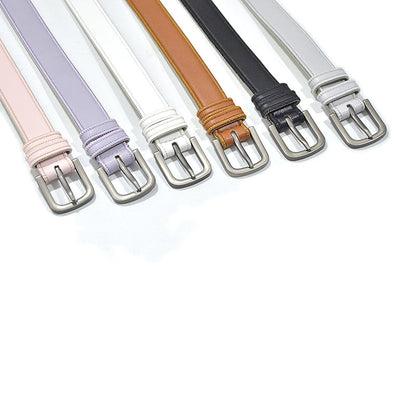 Gun black imitation leather pin buckle belt