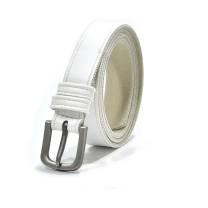 Gun black imitation leather pin buckle belt