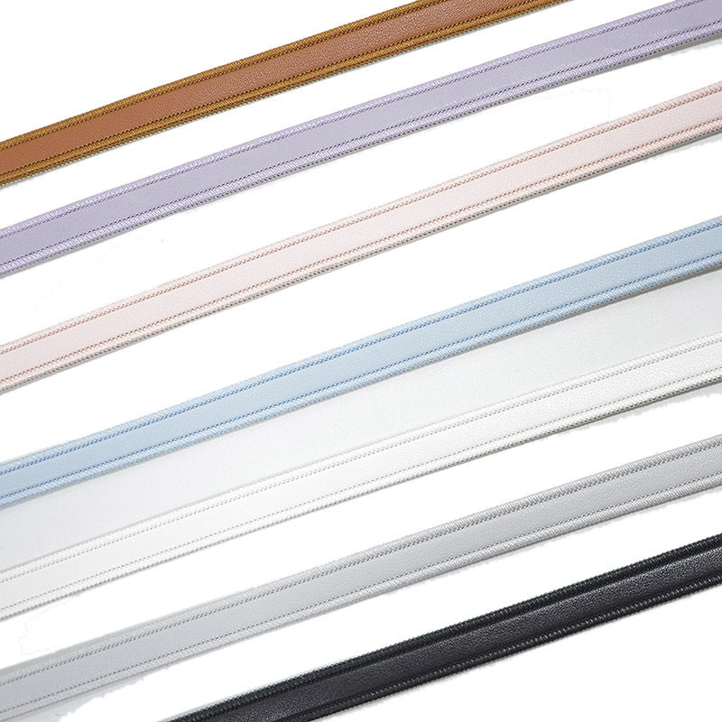 Decorative gun black buckle car stitching thin belt