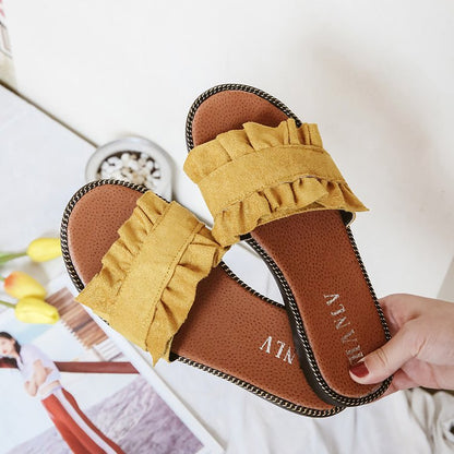 Spring and summer lace slippers