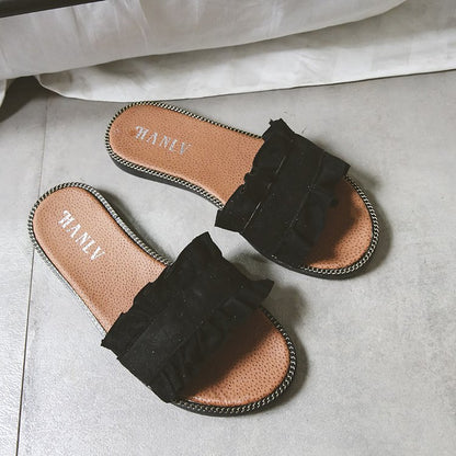 Spring and summer lace slippers