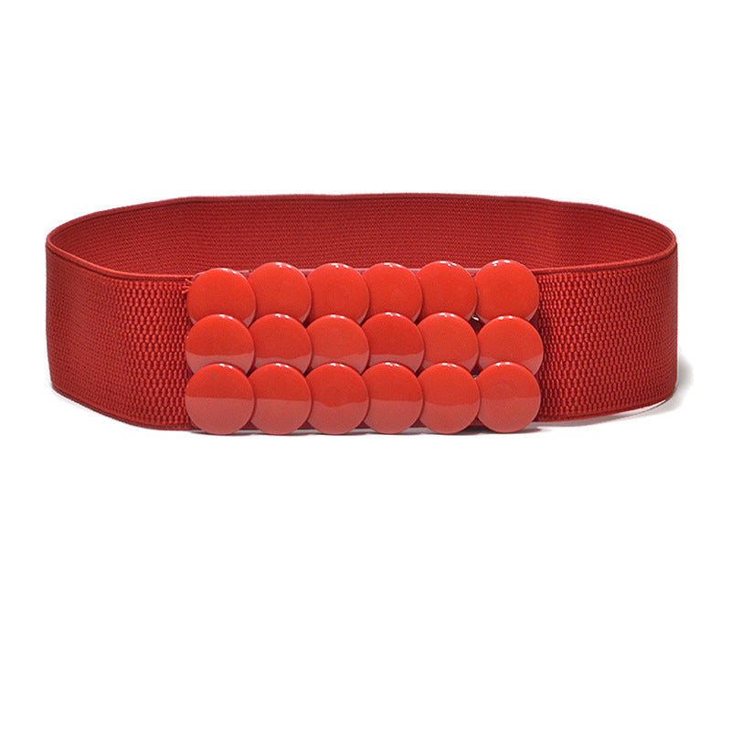 Versatile decorative elastic elastic wide belt