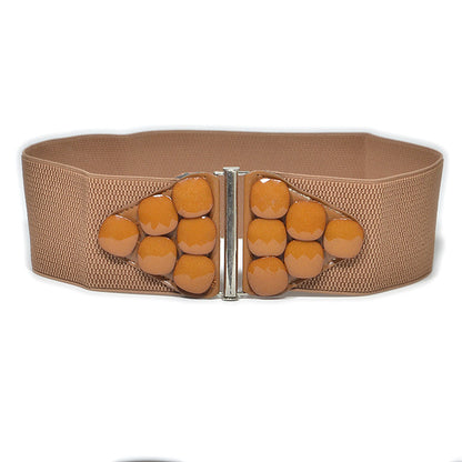 Elastic button waist seal