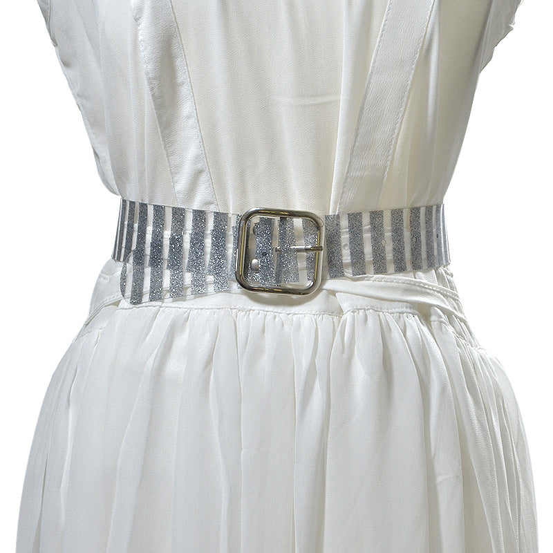 Camouflage crystal women's belt