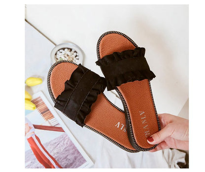 Spring and summer lace slippers