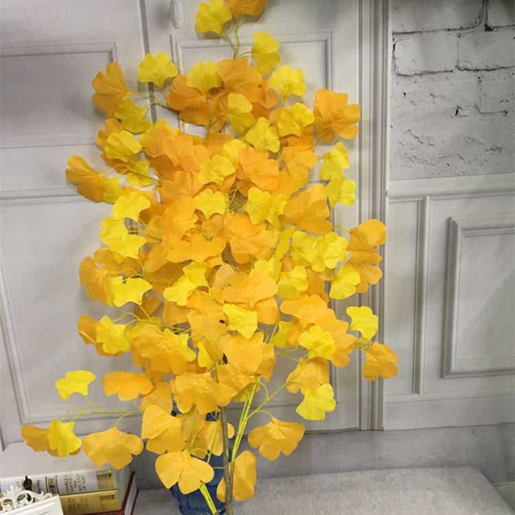 Simulation yellow ginkgo leaves