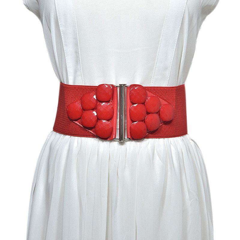 Elastic button waist seal