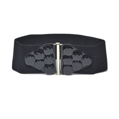 Elastic button waist seal