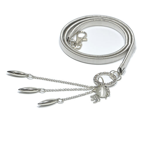 Goldfish rhinestone inlaid pendant waist chain