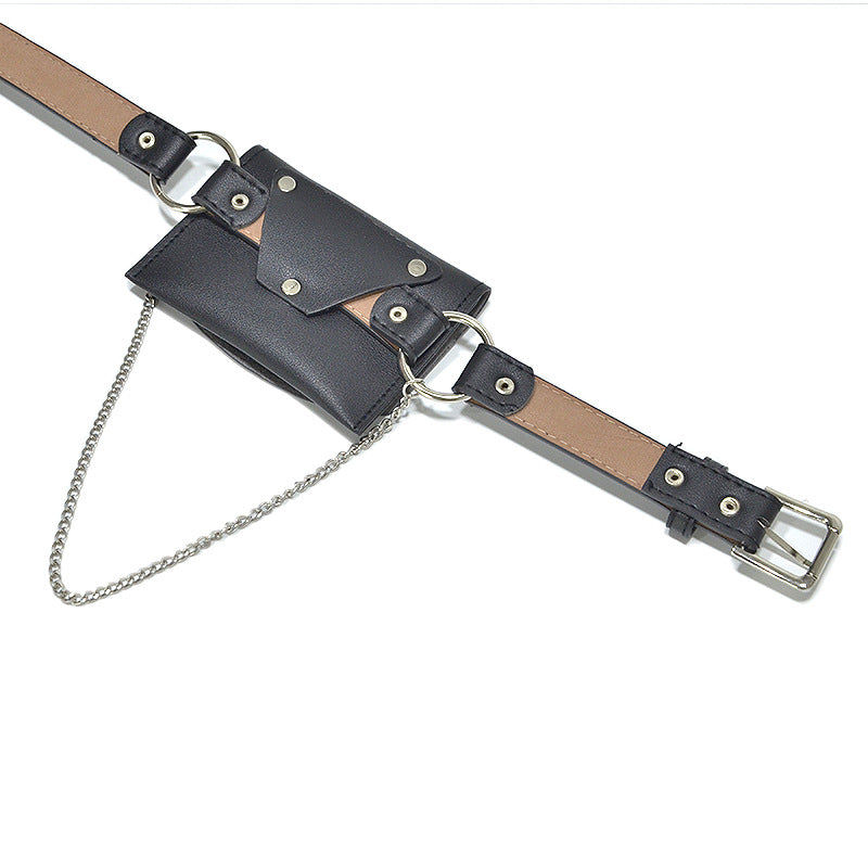 Punk women's fanny pack belt