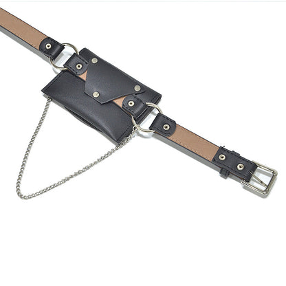 Punk women's fanny pack belt