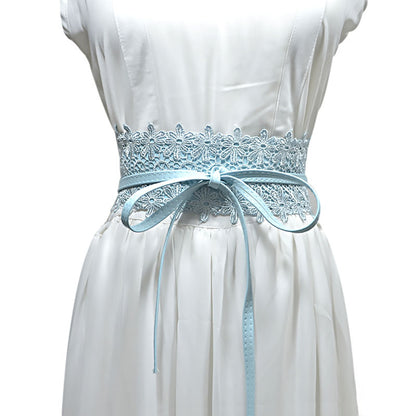 15-Color lace wide belt